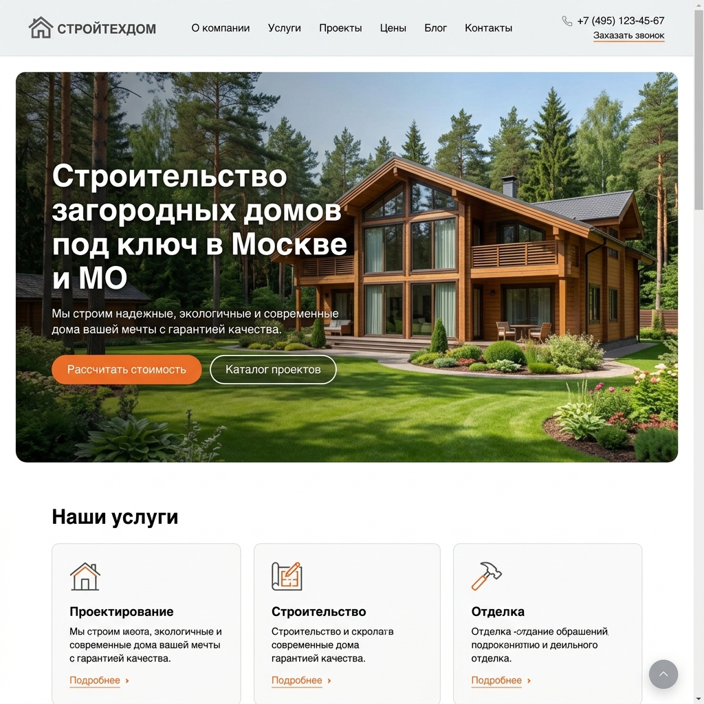 Сайт строительной компании